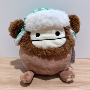 Original Squishmallows 7.5" Benny The Bigfoot With Trapper Hat S-7 #433-7 NWT